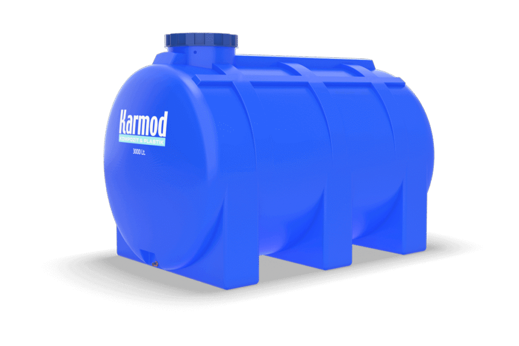 3 ton mavi yatay su deposu model